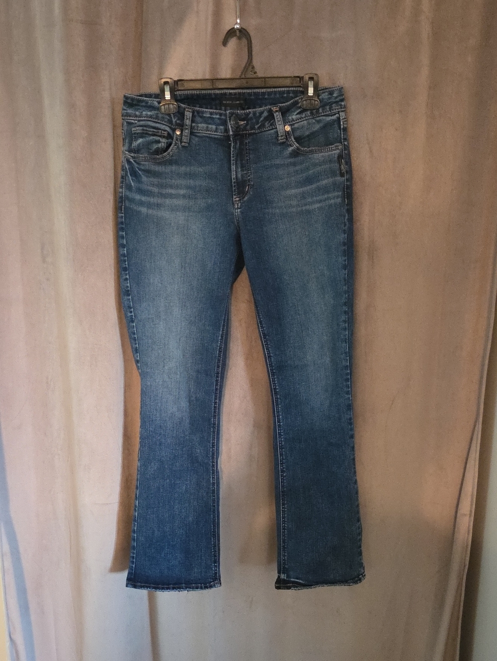 Silver Jeans Size 30 Medium Blue Elyse Slim Bootcut Stretch Jeans